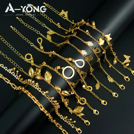 Dubai 21K Gold-Plated Anklet Chain