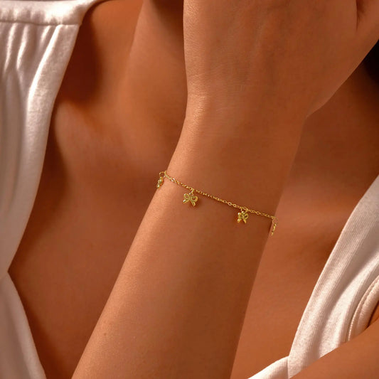 Minimalist Bowknot Gold Bracelet