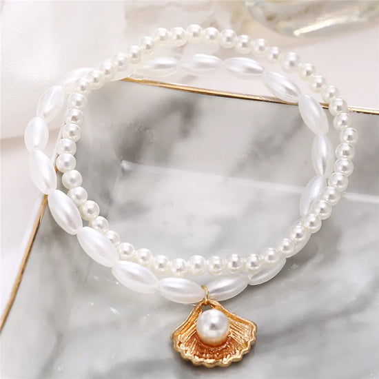 Bohemian Pearl Chain Anklet
