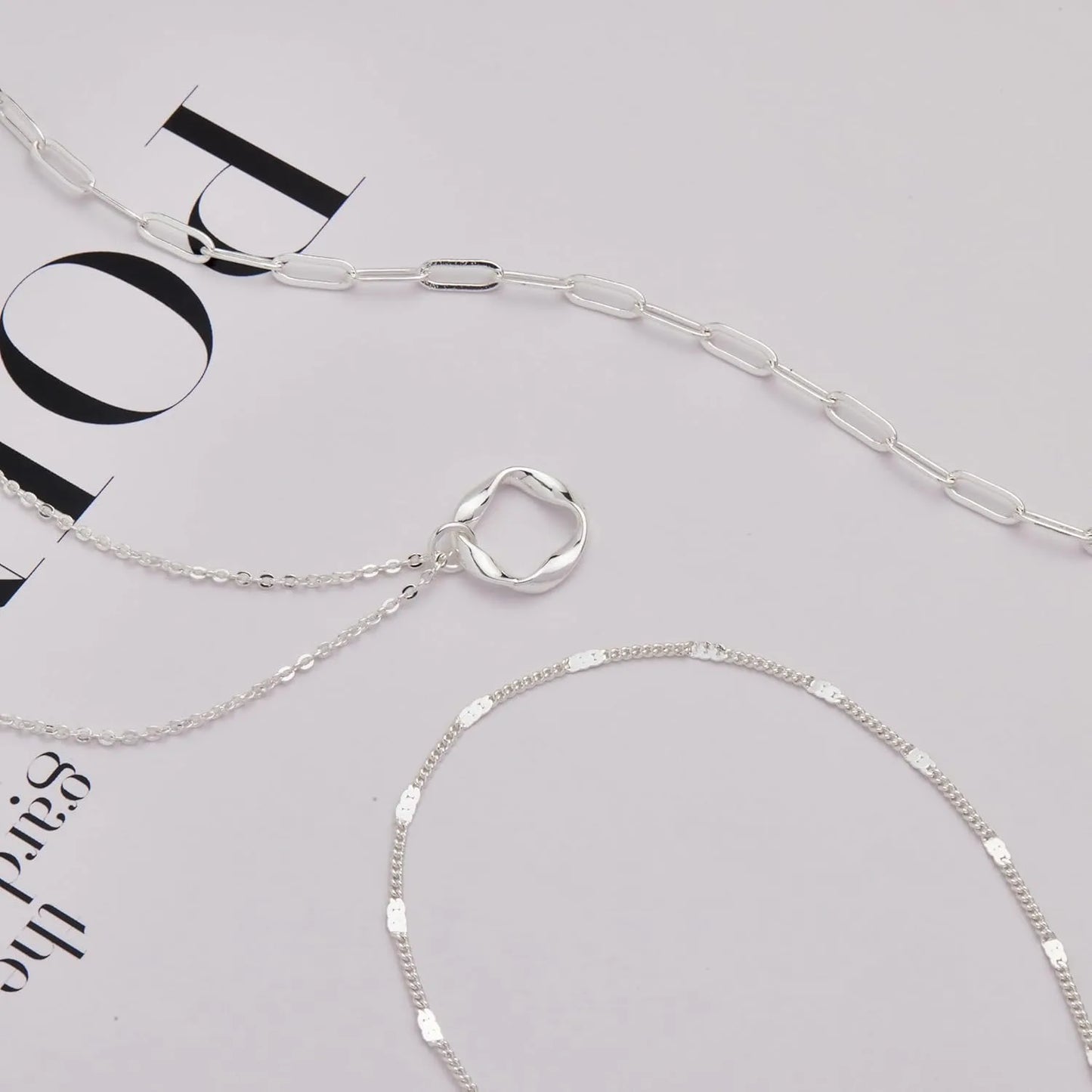 Layered Gold & Silver Necklace Set