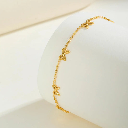Minimalist Bowknot Gold Bracelet