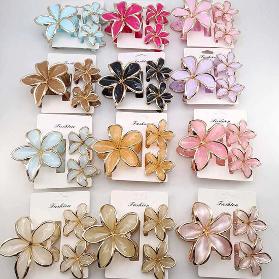 Floral Hair Clips Set (3–9 Pcs)