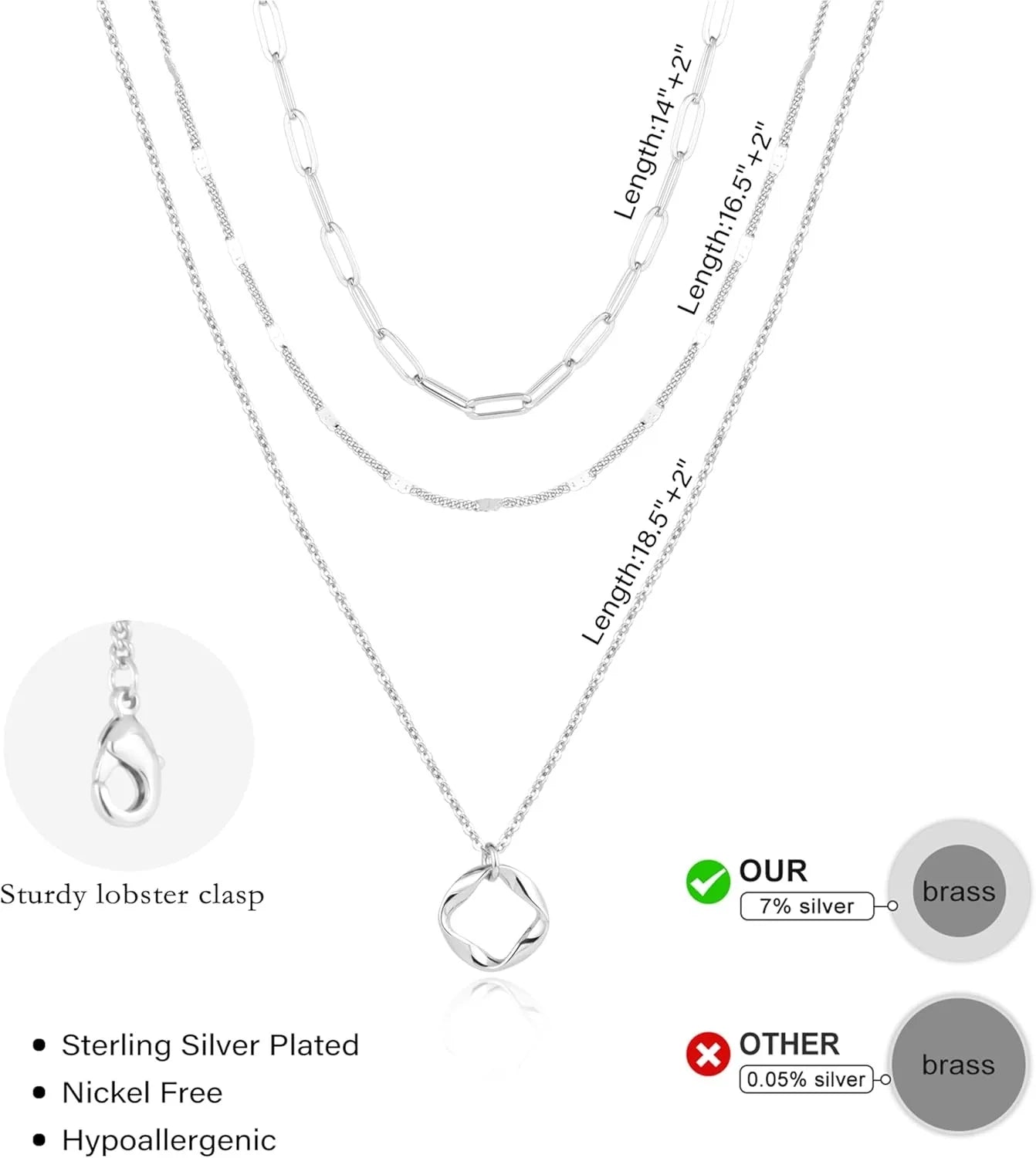 Layered Gold & Silver Necklace Set