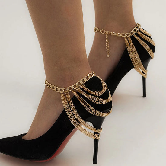 Multilayer High Heel Charm Anklet