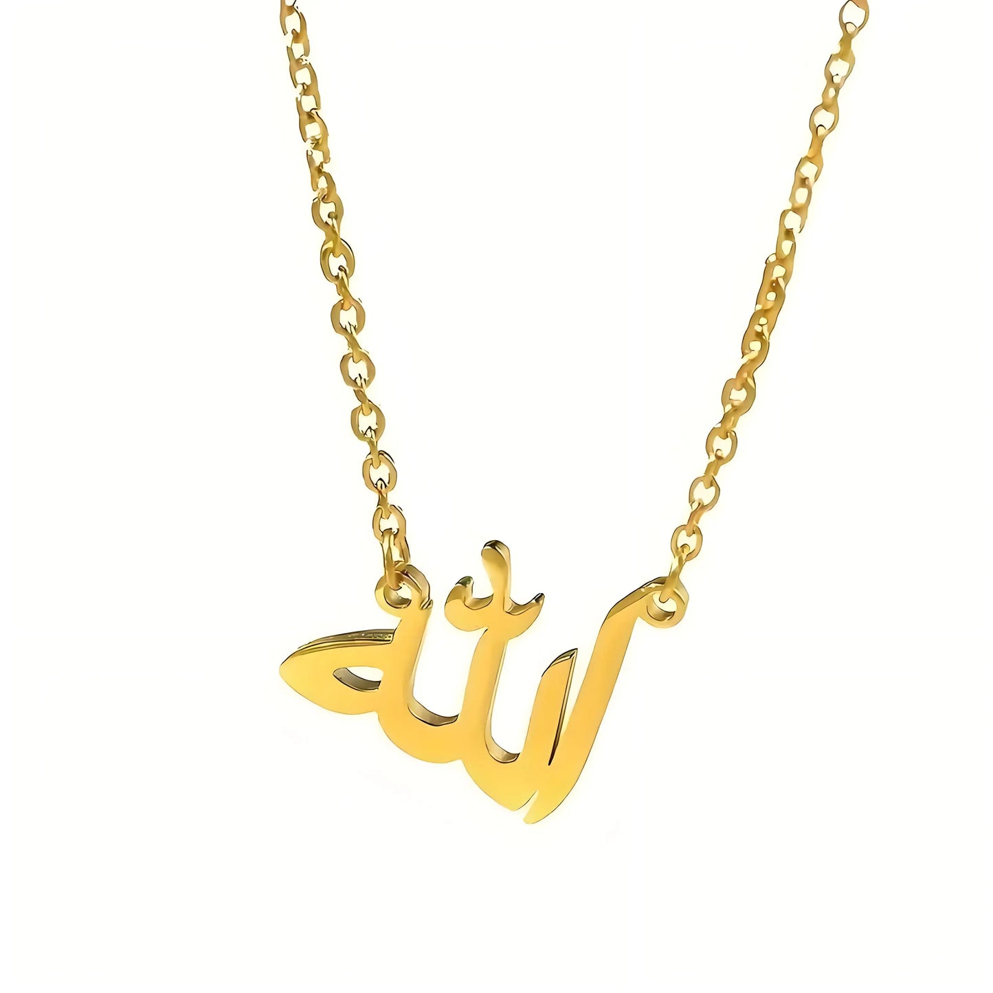 Custom Arabic Name Necklace – Gold-Tone Stainless Steel