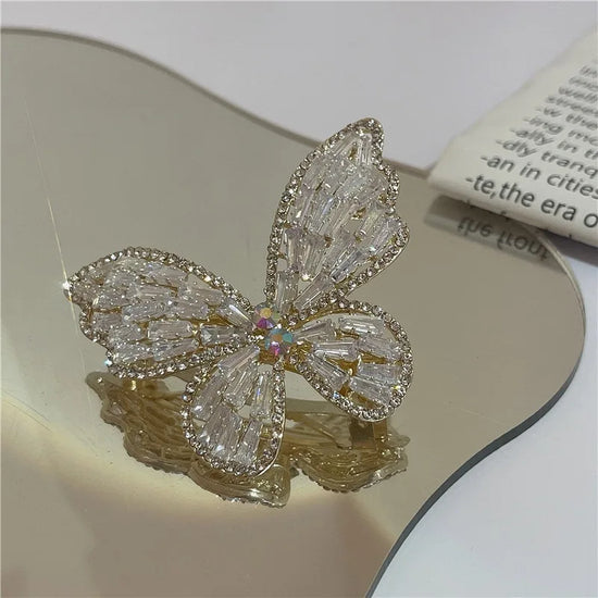 Rhinestone Bow-Knot Hairpin Clip