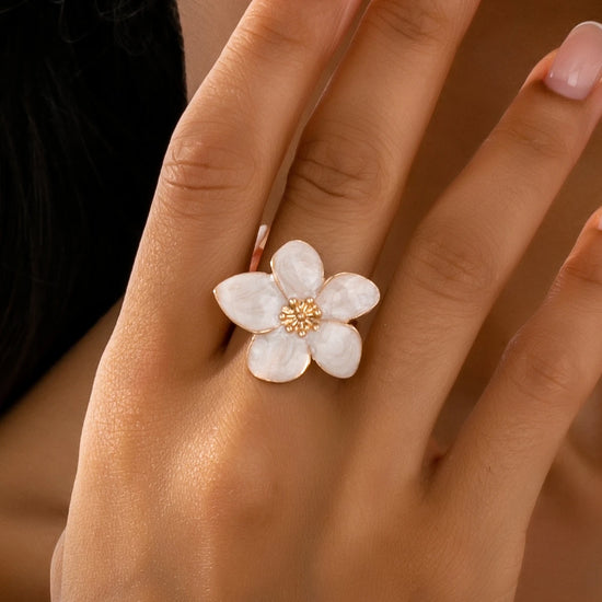 Colorful Flower Adjustable Women’s Ring