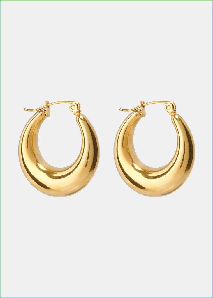Elegant 5mm Gold Huggie Hoops