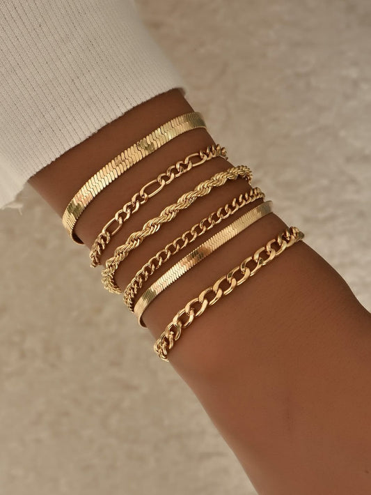 14K Gold Stackable Bracelets – Dainty & Elegant